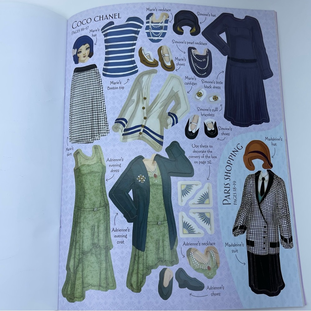 Vintage Paper Dolls Usborne Historical Sticker Paper Dolls 1920's Fashion New - Picture 12 of 16